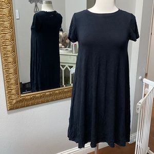 XS Kenar Black Tunic Tshirt Dress